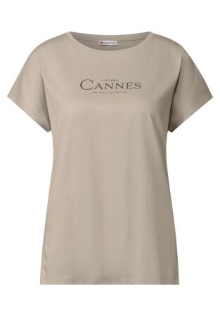 LTD QR basic foil print shirt