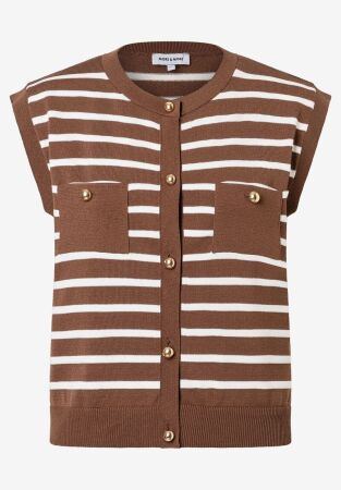 Knit Vest with Stripes
