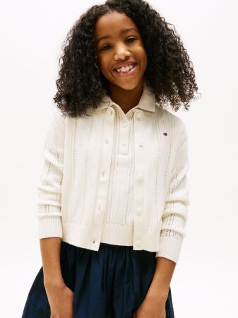 POINTELLE CARDIGAN LS