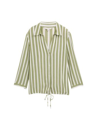 blouse striped with crinkle st