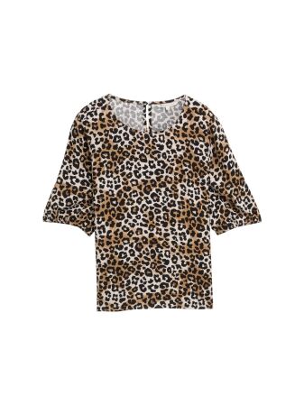viscose blouse with puff sleev