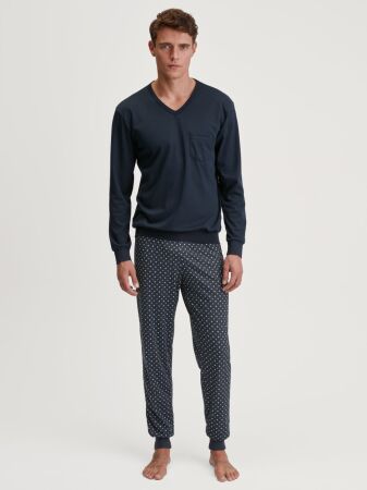 HERREN Pyjama mit Bündchen