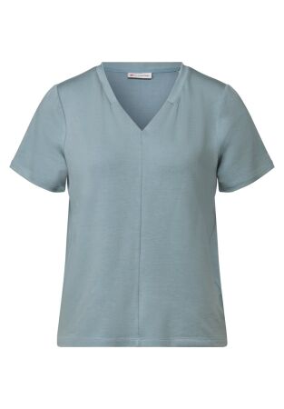 v-neck shirt w.woven collar