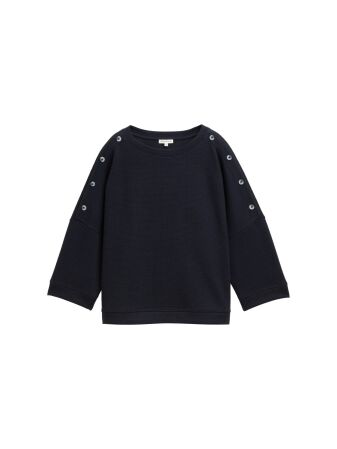 Sweatshirt with buttons