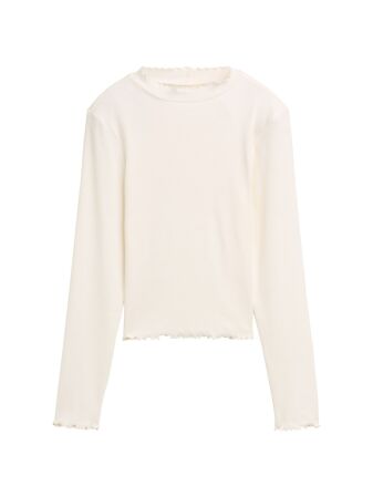 cropped rib longsleeve