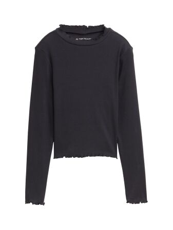 cropped rib longsleeve