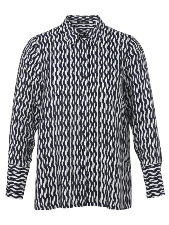 Bluse Hemdkragen 1/1 Arm Druck