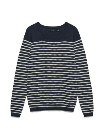 VMCARE STRUCTURE LS O-NECK BLOU NOO