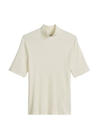 T-shirt, short sleeve, high neck