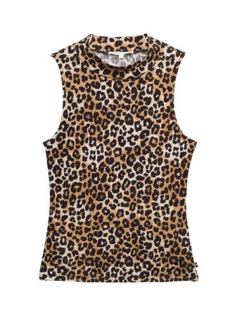 rib top with stand up collar