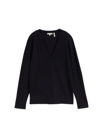 knit fluent v-neck pullover