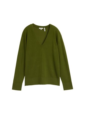 knit fluent v-neck pullover