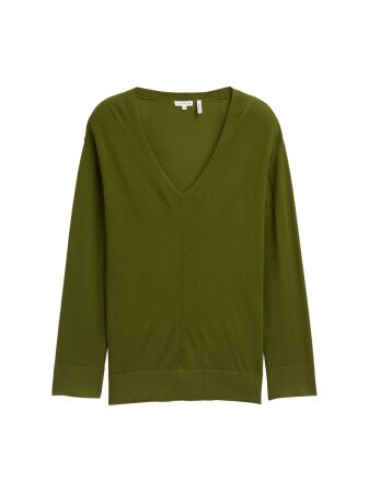knit fluent v-neck pullover