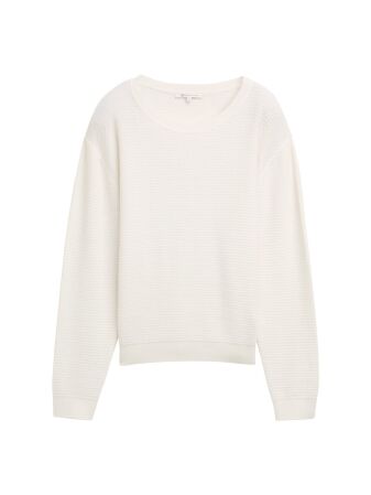 structured knit pullover