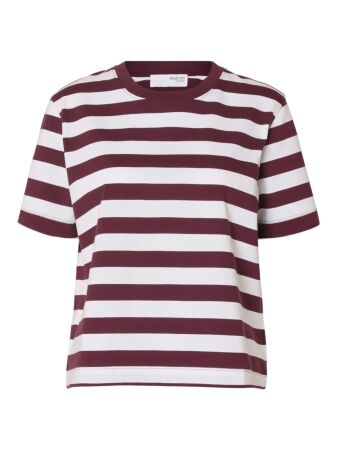 SLFESSENTIAL SS STRIPED BOXY TEE NO