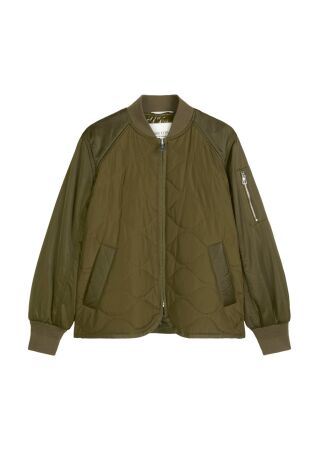 Quilted cape jacket, blouson detail