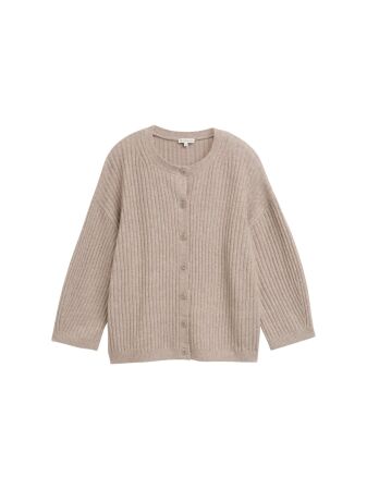knit cosy rib cardigan