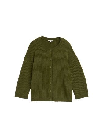 knit cosy rib cardigan