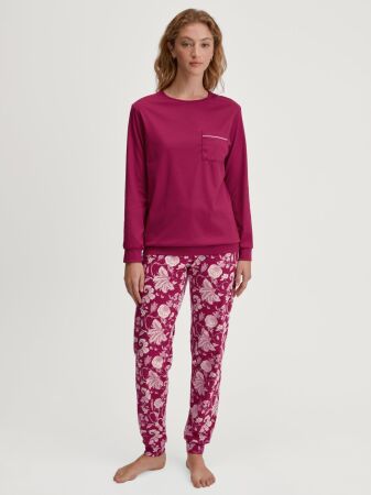 DAMEN Pyjama mit Bündchen