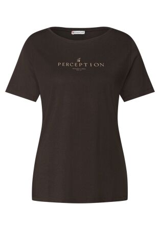 basic wording print shirt