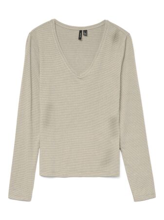 VMLAVA GLITTER LS V-NECK TOP STRIPE