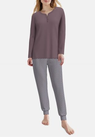 Pyjama, 3-Knopfv., Bündchen