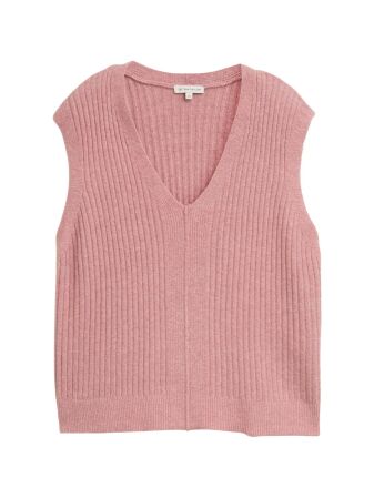 knit cosy rib vest