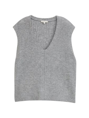 knit cosy rib vest