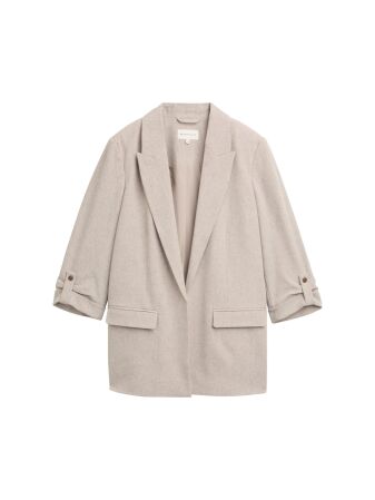 classic blazer with sleeve det