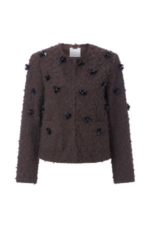 Straight Jacket with Flower Sequin