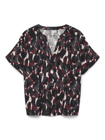 VMFANINI S/S V-NECK TOP WVN BTQ GA
