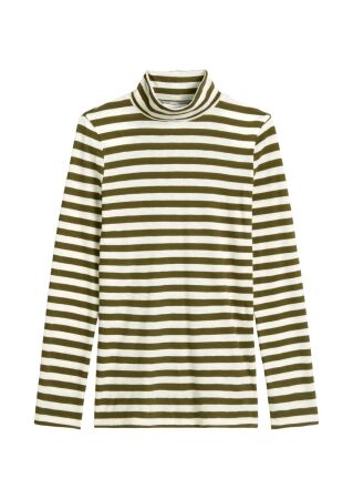 T-Shirt, LSL, Turtleneck, YD-Stripe