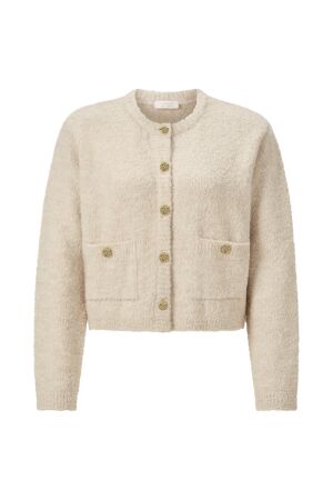 Crew-Neck Cardigan Bouclé