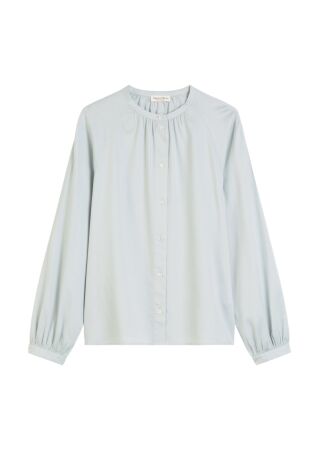 Blouse, flared shape, small stand u