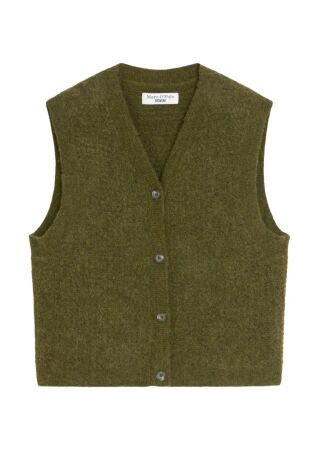 Knit Pullunder, Sleeveless, Buttons