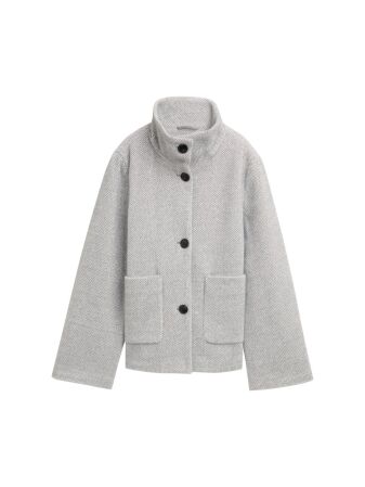 structured wool look jacket