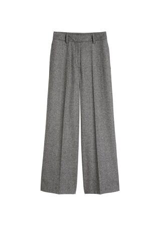 Pants, wide leg, tailored, zip fly