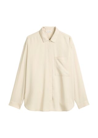 Blouse, oversized shape, kent colla