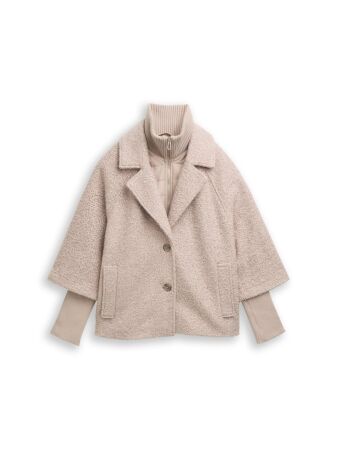 bouclÃ© cape jacket