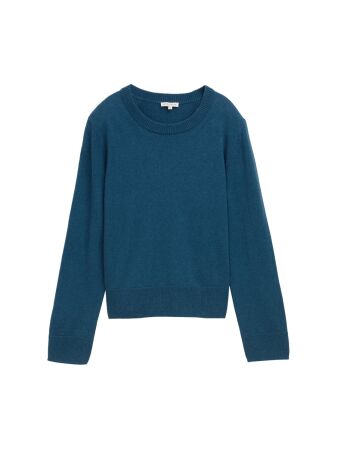 knit pullover with crew-neck
