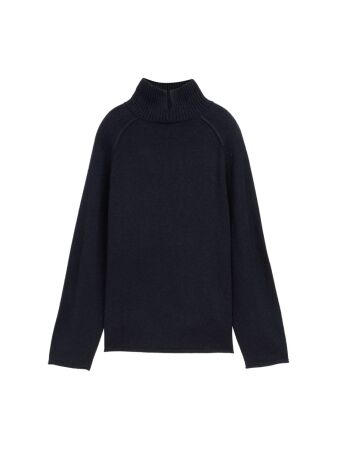 knit cosy mock-neck pullover
